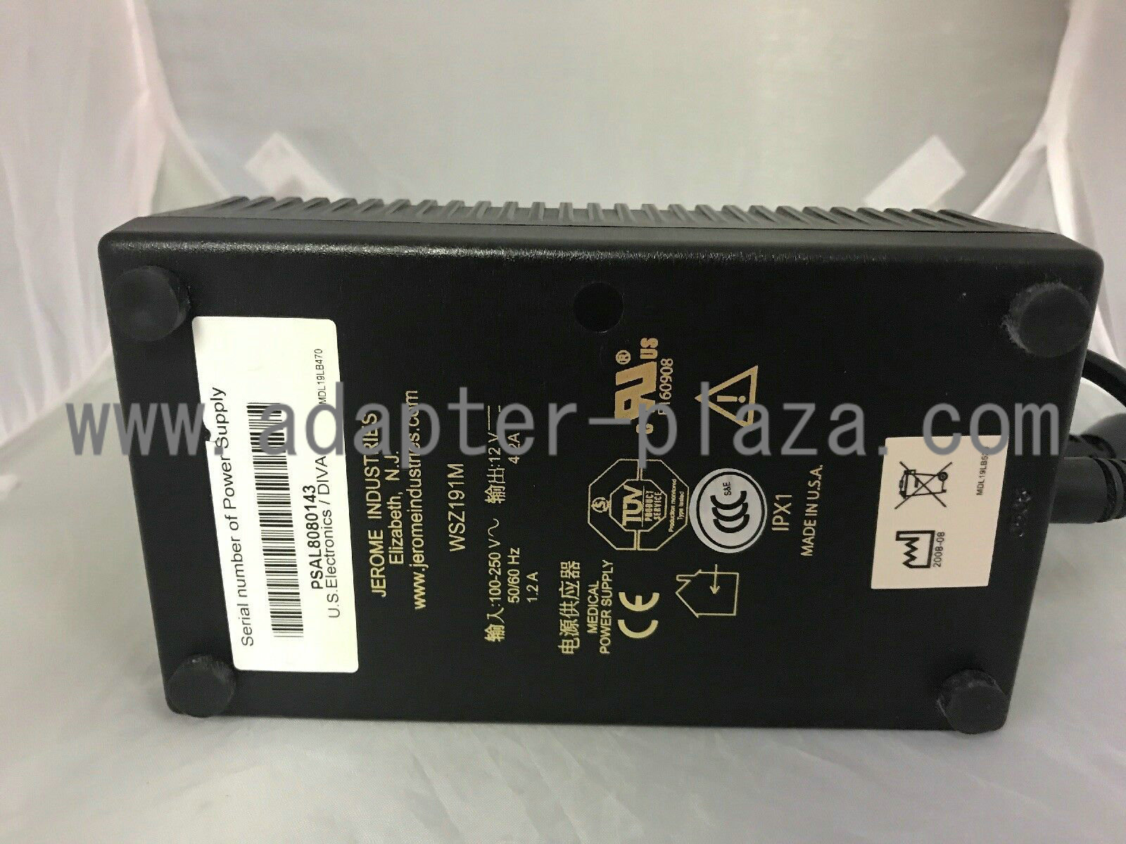 New Jerome Industries WSZ191M 12V DC 4.2A 4pin Power Supply for GE Medical LCD Monitor MOLVL150-05